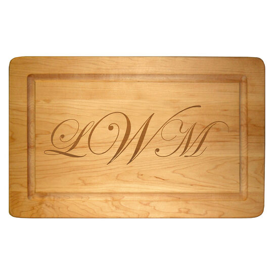 Maple 16 inch Rectangle Your Text Cutting Board